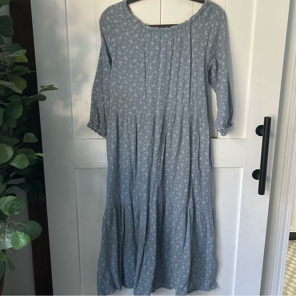 Isabella Blue Floral Dress - Picture 7 of 9